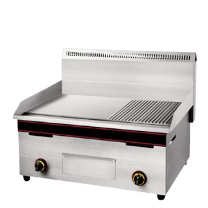 Commercial CJK Gas Griddle Half Flat and Half Grill.