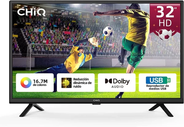 Chiq 32 Inch Frameless Google Certified Android Smart Led TV Black.