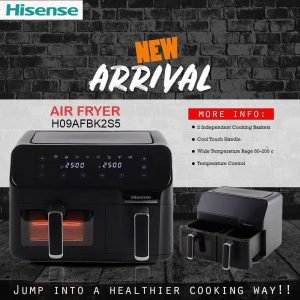 Hisense 8.6Litres Dual Basket Air Fryer H09AFBK2S5